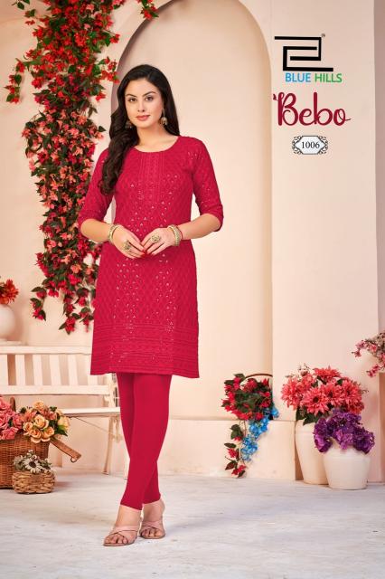 Blue hills bebo designer kurtis wholesale in hyderabad